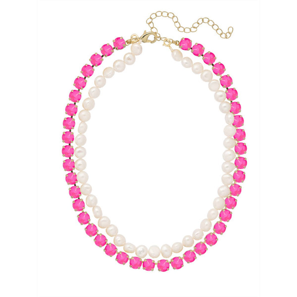 102563 Matilda Layered Tennis Necklace