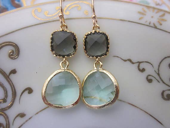 Gold Prasiolite Earrings