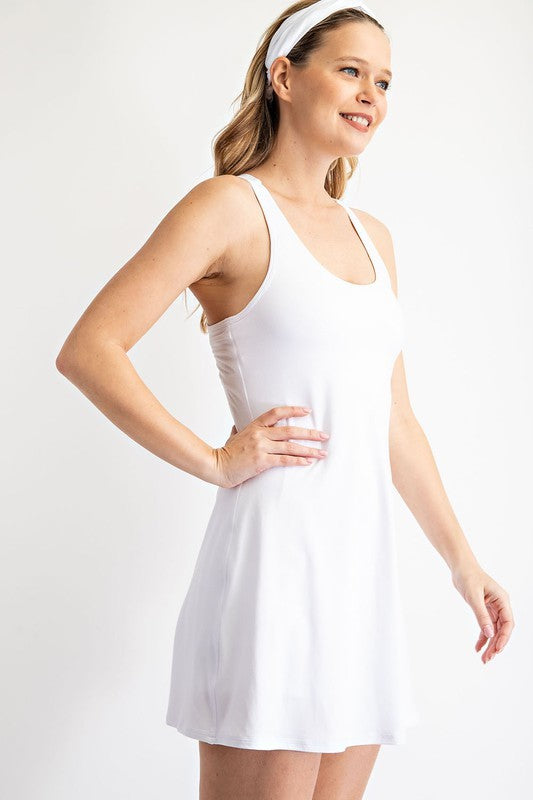 101401 White Tennis Romper Dress