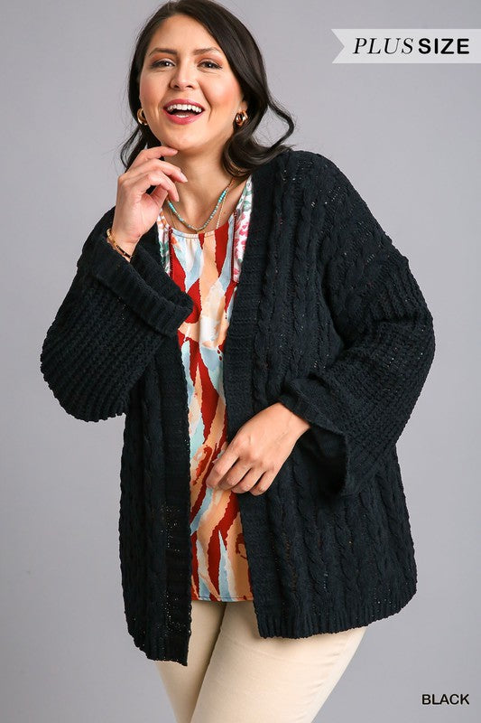 102642 Cable Knit Cardigan Sweater