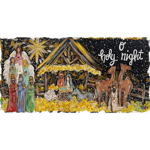 102673  "Black & Gold Manger" Pillow Swaps