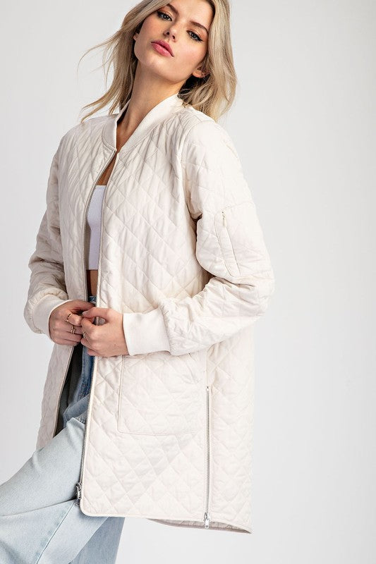 102742 Textured Tunic Jacket-Off White