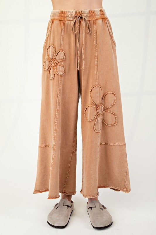 2501-041 Flower Patch Washed Terry Pants