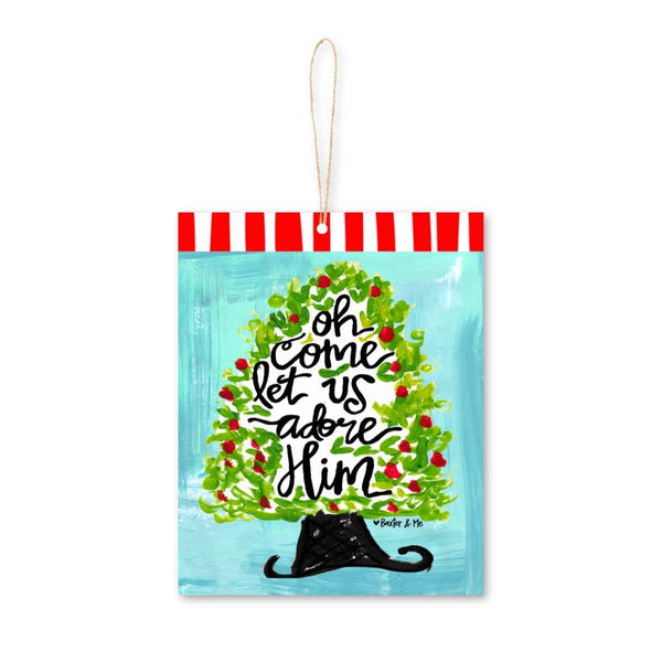 102723 O Come Let Us Adore Him Tree Ornament