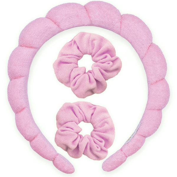 2501-016 Terry Cloth Headband with Scrunchies