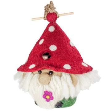 Felt Birdhouse Garden Gnome