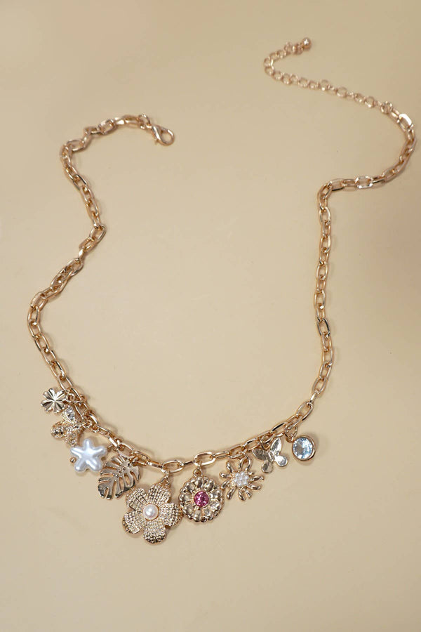 Charm Necklace: Gold