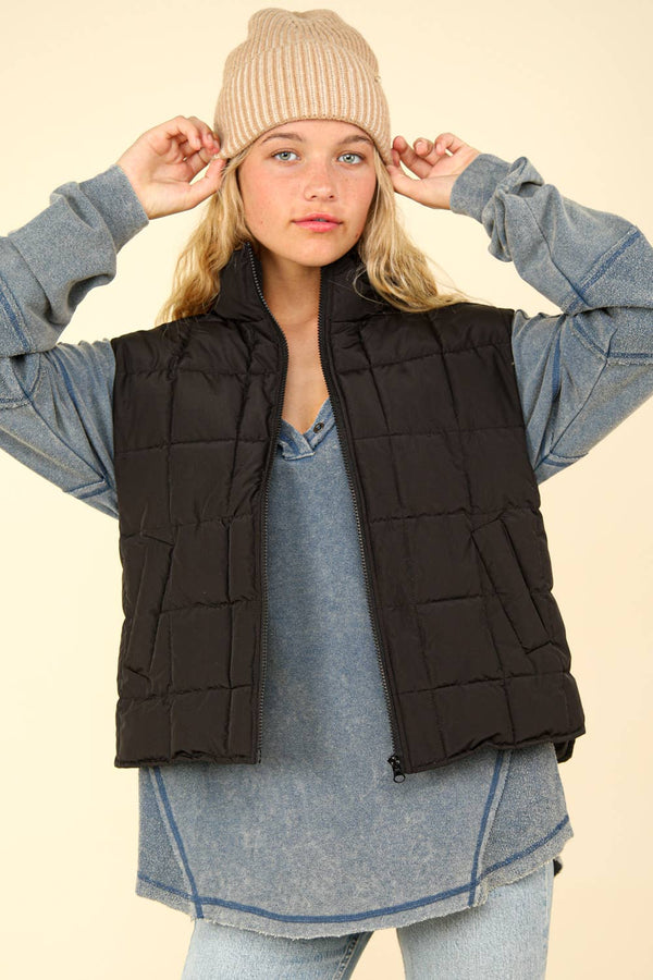 102764 Puffer Padded Vest: Black