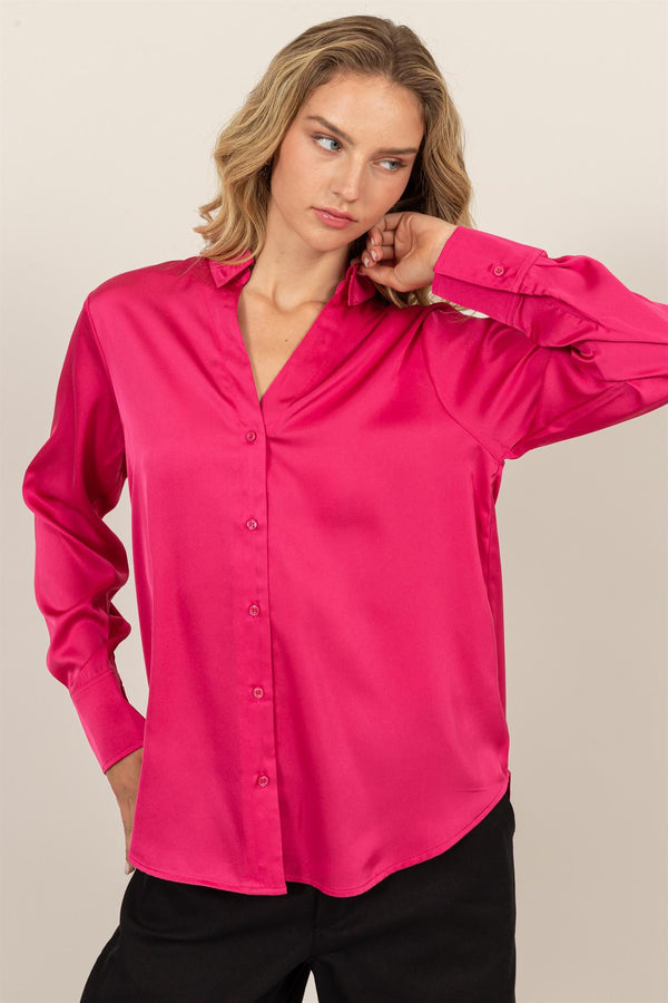 102776 Long Sleeve Top-Raspberry