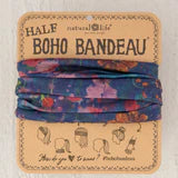 102160 Half Boho Bandeau® Headband - Watercolor Indigo Floral