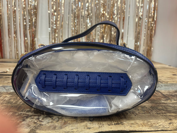 102904 Transparent Crossbody Football Bag-Blue