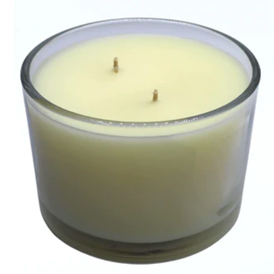 16 oz Fleur De Lis Clear Candle