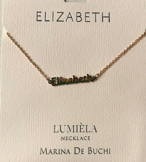 Script Necklace-Elizabeth