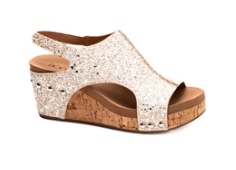 101408 Corkys Carley Wegde-Beige Glitter