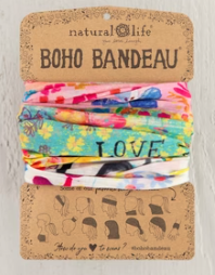 101436 Full Boho Bandeau® Headband - Rainbow Love