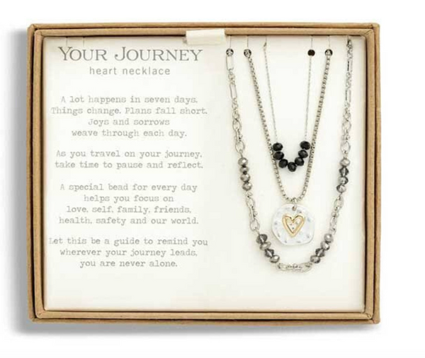 102636 Your Journey Prayer Necklace - Black