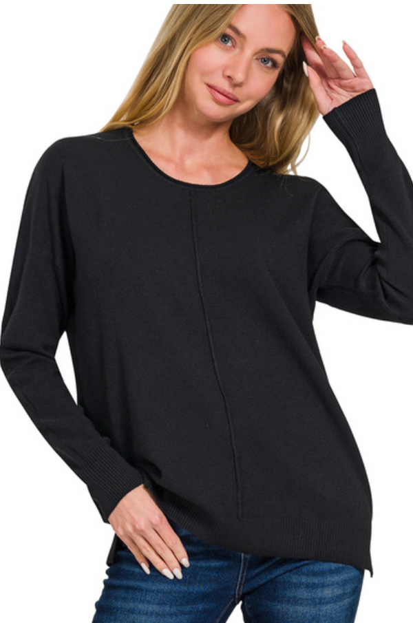 102650 Round Neck Sweater - Black