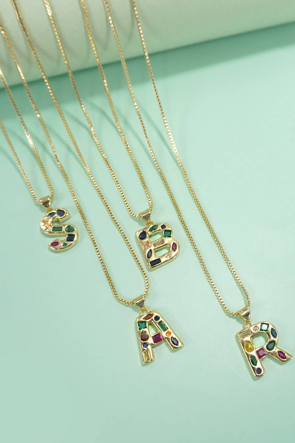 Initial B Multi Color Necklace