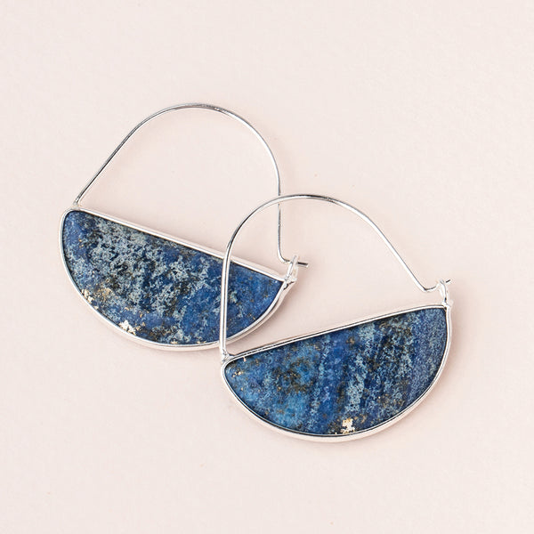 Stone Prism Lapis Silver Earring