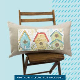 Spring Birdhouse Color Pillow Swap