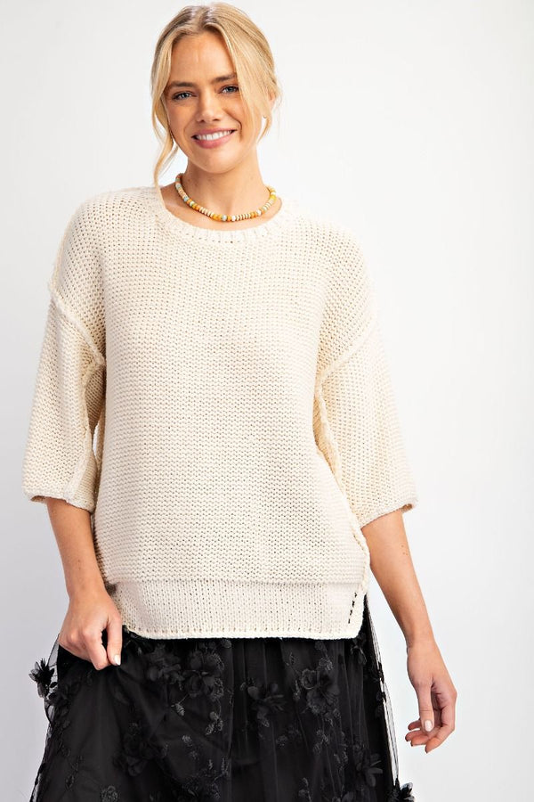 102638 Boxy Sweater Top