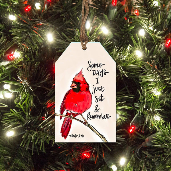 102713 Sit & Remember Cardinal Tag Ornament