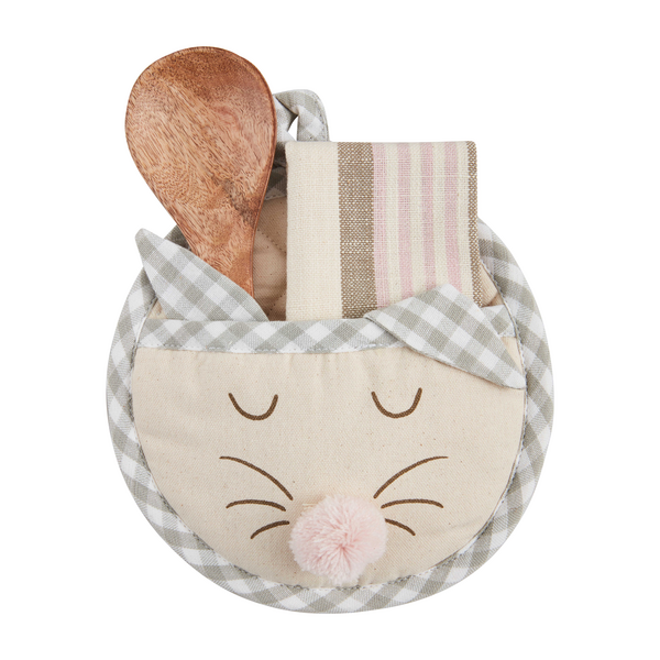 09678 Circle Bunny Pot Holder Set