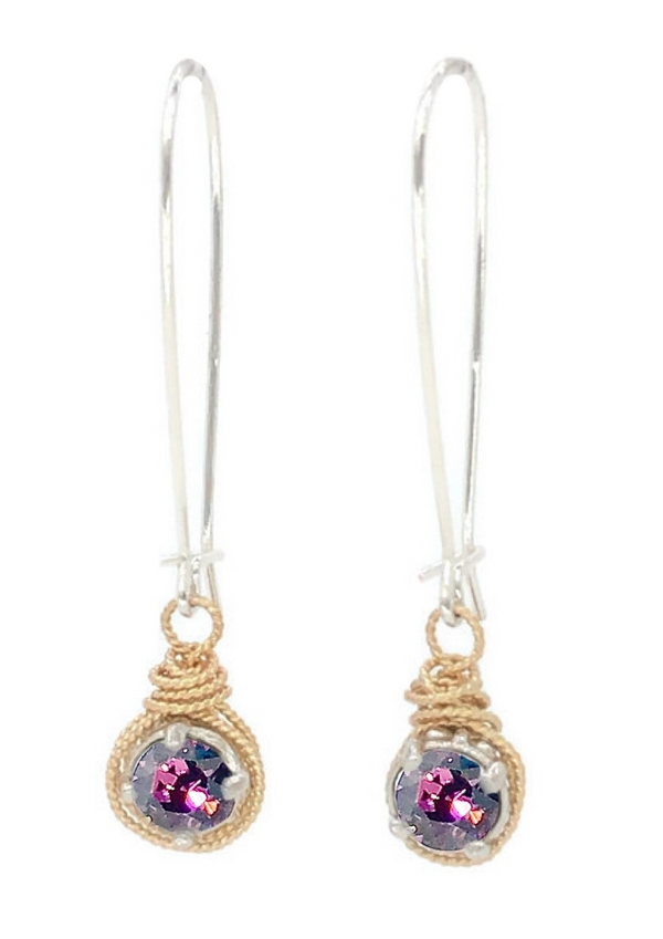 07430 February Birthstone Earth Grace Earrings